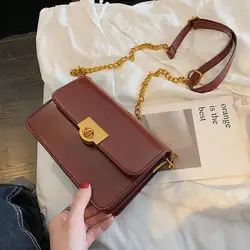 Элитный бренд Crossbody сумки для Для женщин 2019 высокое качество из искусственной кожи женские дизайнерские Сумки дамы цепи сумка