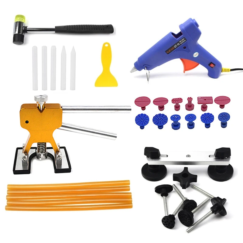 

PDR Tools Paintless Dent Removal Car Repair Tool Kit Removing Dents Auto Tools Puller Dent Lifter Pulling Bridge Suction Cups