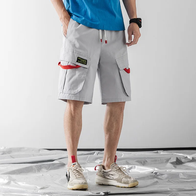 Весна и лето новые популярные корейские повседневные мужские качественные модные хип-хоп рабочие шорты хлопок большой размер уличная скидка
