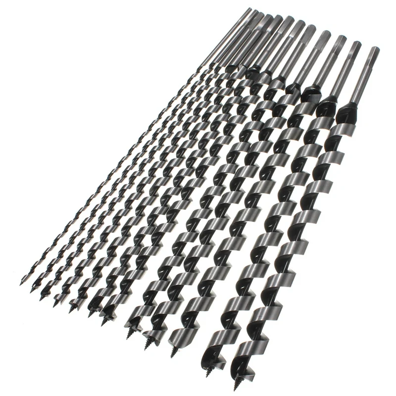

Hot 460Mm Long 6-28Mm Drill Bits Wood Carpenter Masonry Hobby Wood Drills Set For Woodworking