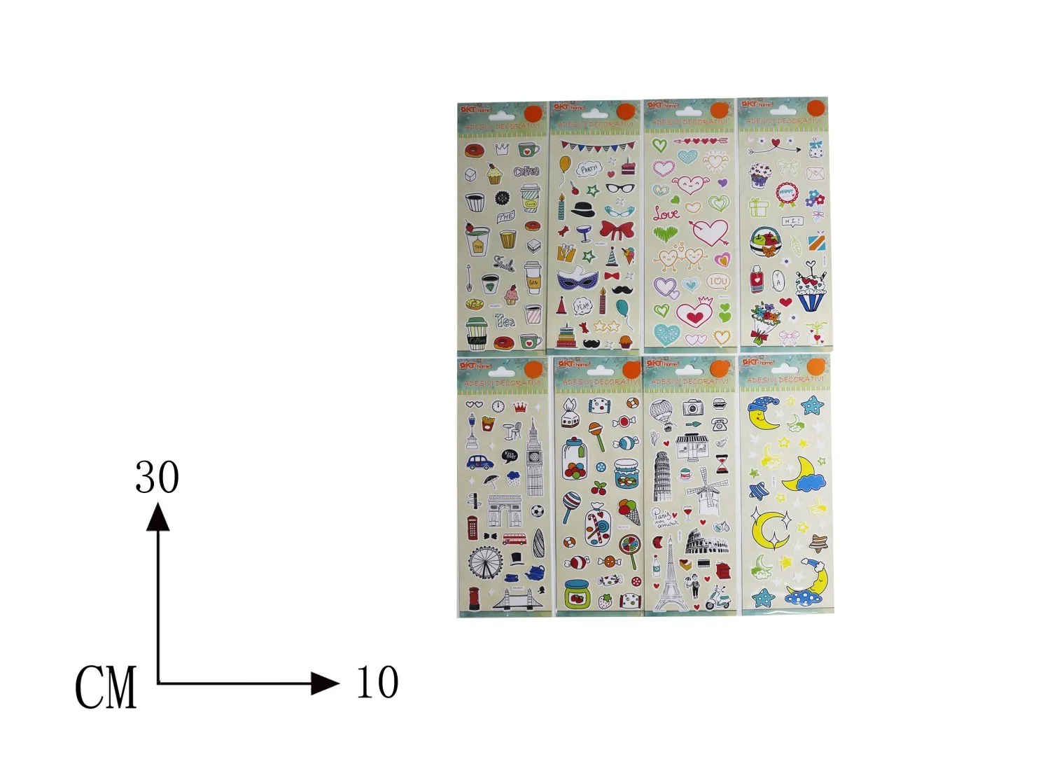 Decorative Stickers for Cards 10X30in Stationery Stickers from Office