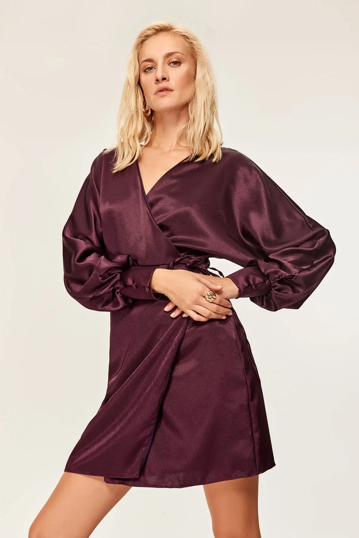 

Trendyol Purple kimono dress TPRAW19FZ0412