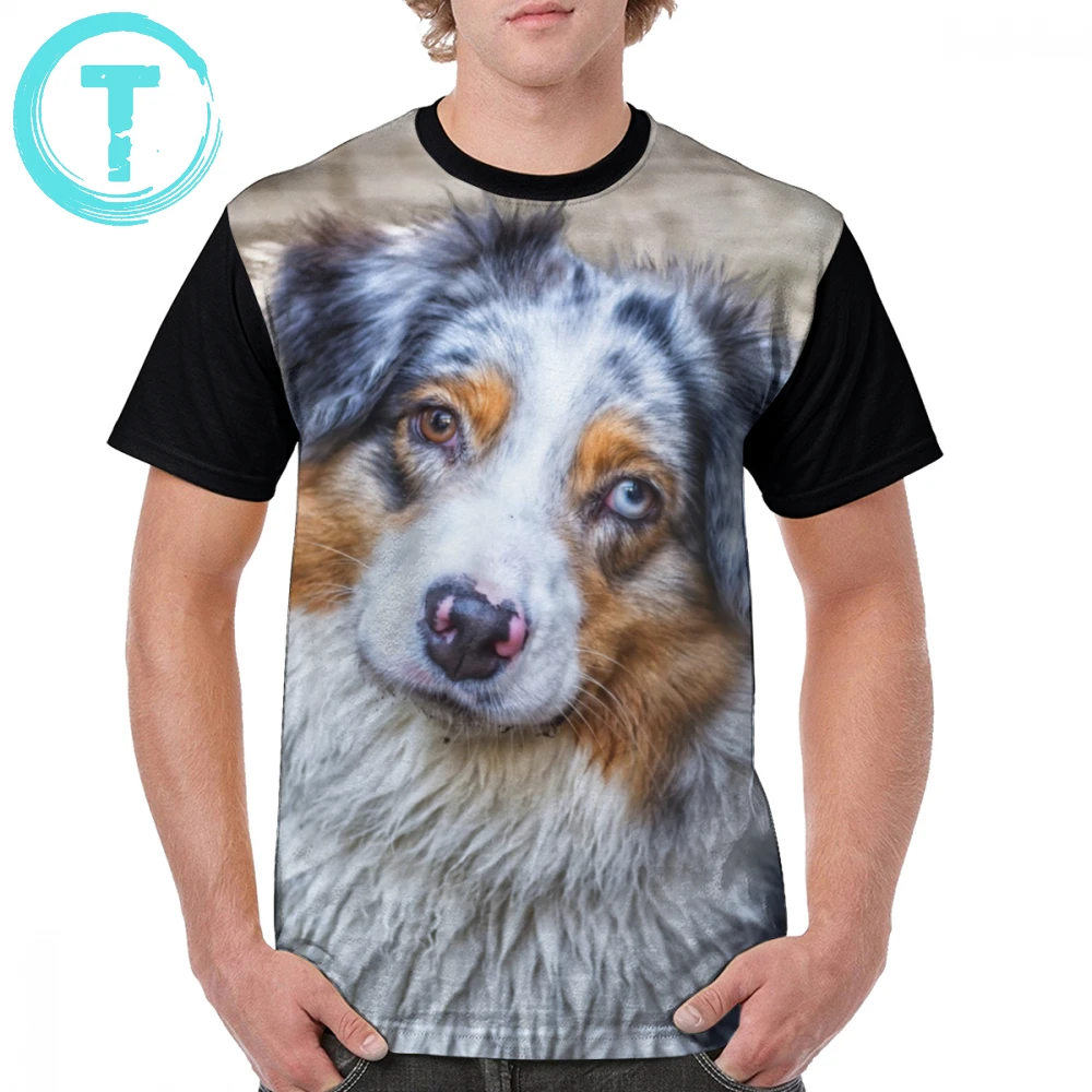 

Shepherd T Shirt Australian Shepherd T-Shirt Graphic Short-Sleeve Graphic Tee Shirt Male Awesome Plus size Tshirt