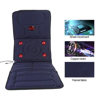 

Microcomputer 9 Massage Head Heating Massage Mattress Vibration Mat Cushion Body Pain Relief Full Body Shiatsu Massage Machine