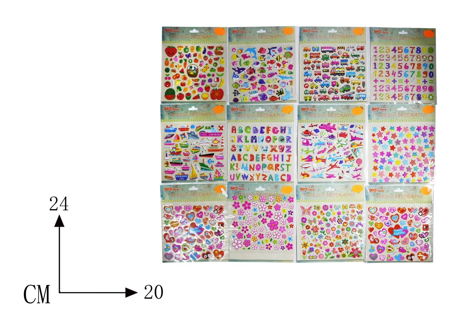 Decorative Stickers for Cards 20X24CMin Stationery Stickers from