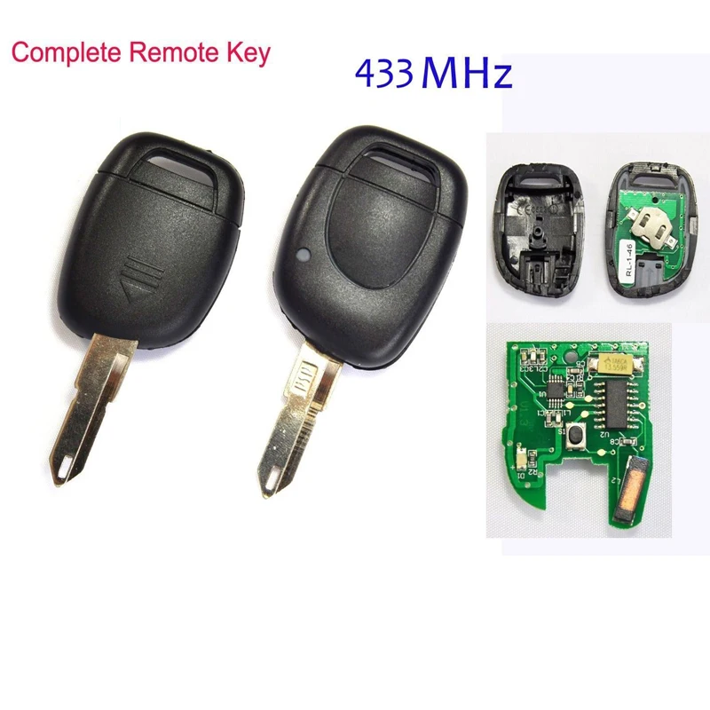 

1pc 100% brand new and high quality Remote Key Fob 1 Button 433MHz PCF7946 Chip for Renault Twingo Clio Master KANGO