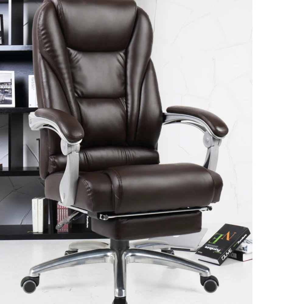 

Mungbean Sprout Can Computer Household Study Lift Leather Backrest Boss Swivel Work An Office Chair You