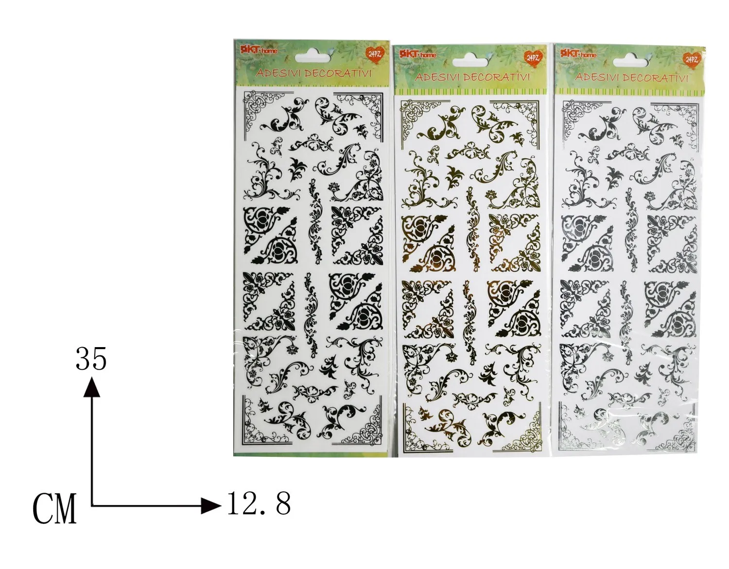 Decorative Stickers for Cards 12.8X35in Stationery Stickers from