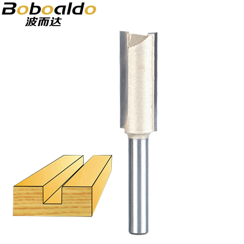 Boboaldo 1 шт. 1/4 1/2 хвостовик 2 флейты прямые бит Деревообрабатывающие инструменты