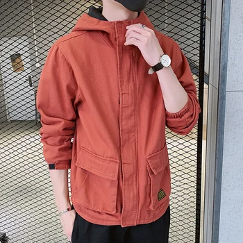 

2019 Summer New Korean Version Of The Couple Male Loose Hip Hop Cotton Personality Hooded Jacket M-5XL Size Streetwear Discount