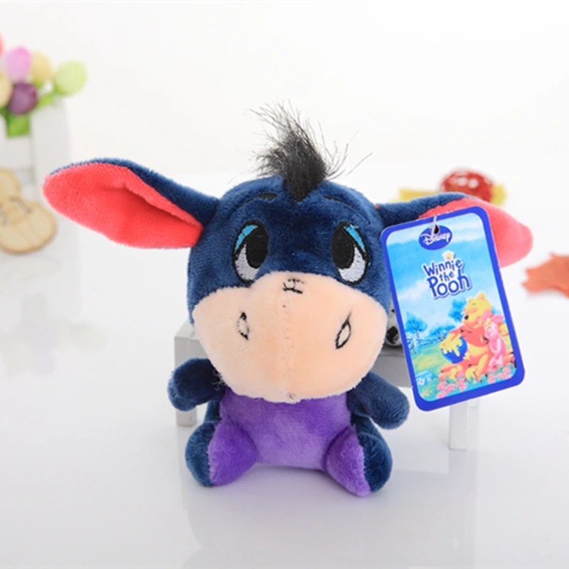 10 см 1 шт. мини плюшевые игрушки подвесной Винни Тигр поросенок Eeyore мягкая мультяшная игрушка для детей рюкзак маленький кулон брелок