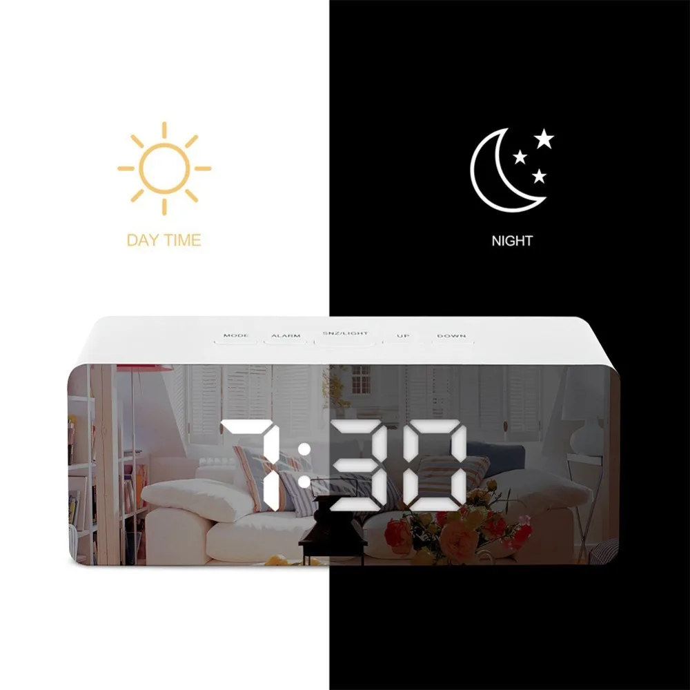 

Desktop Clock Repetition Of Light With Great Temperature Display In Time For Home Decoration Alarm Clock Electronic Clock