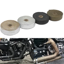 1,5 мм* 25 мм* 5 м Универсальная мотоциклетная негорючая турбо Тепловая выхлопная термолента нержавеющая выпускная труба изоляционная ткань