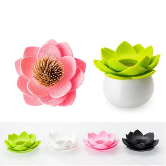 

Toothpicks holder Toothpick Hot Case box Creative New Lotus shape Cotton swab