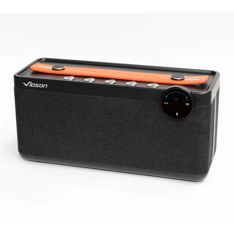 

W-king Black Vidson V6 Portable Wireless Speaker With Box Super Bass Sound Subwoofer 25W Powerful Outdoor Bluetooth Speaker