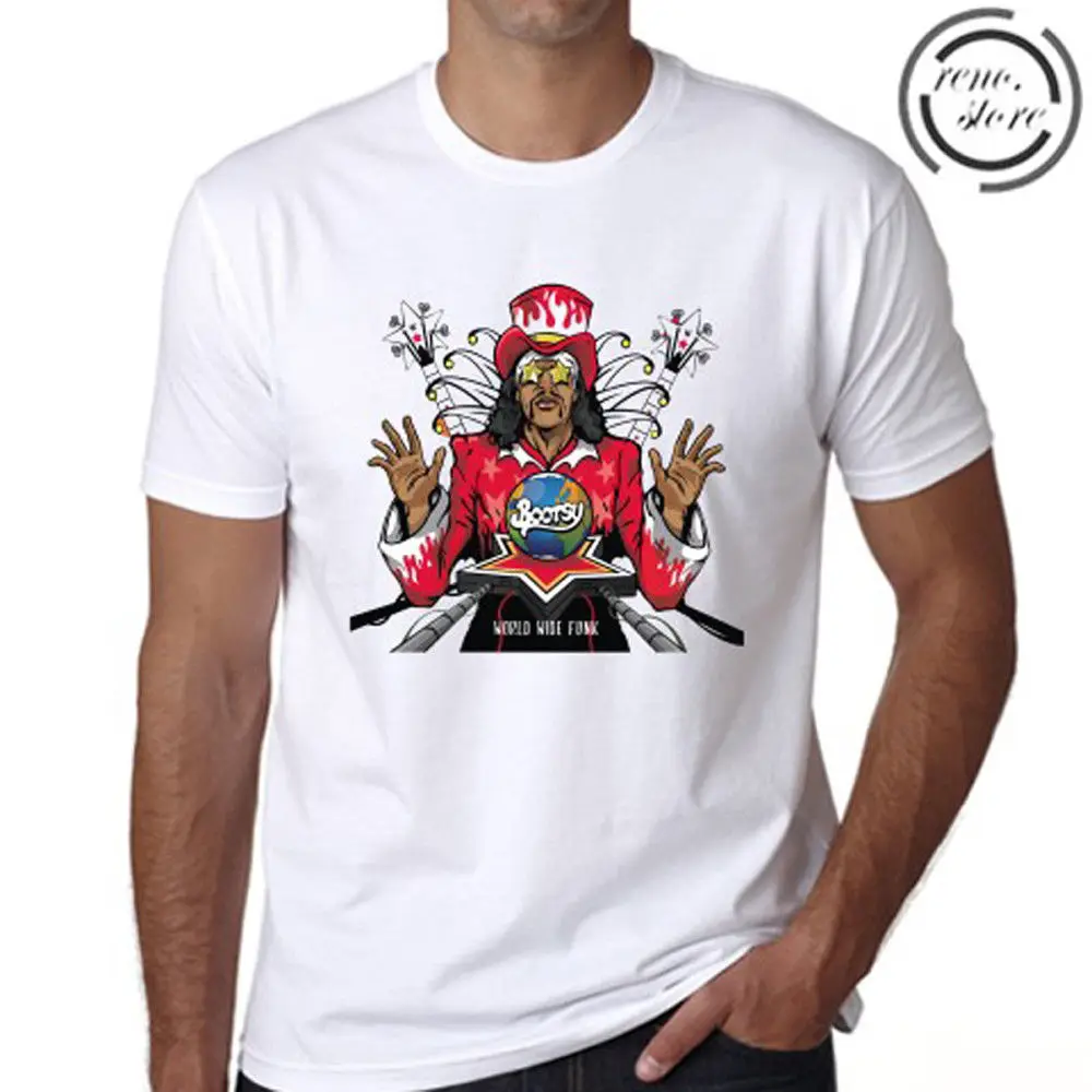 Мужская белая футболка Bootsy Collins World Wide Funk Размер S M L XL 2XL 3XL | одежда