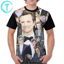 Pride And Prejudice T-shirt Colin Firth Collage T-Shirt Fun Korte Mouwen Grafische Tee Shirt Mannen 100 Polyester Print plus size Tshirt(China)