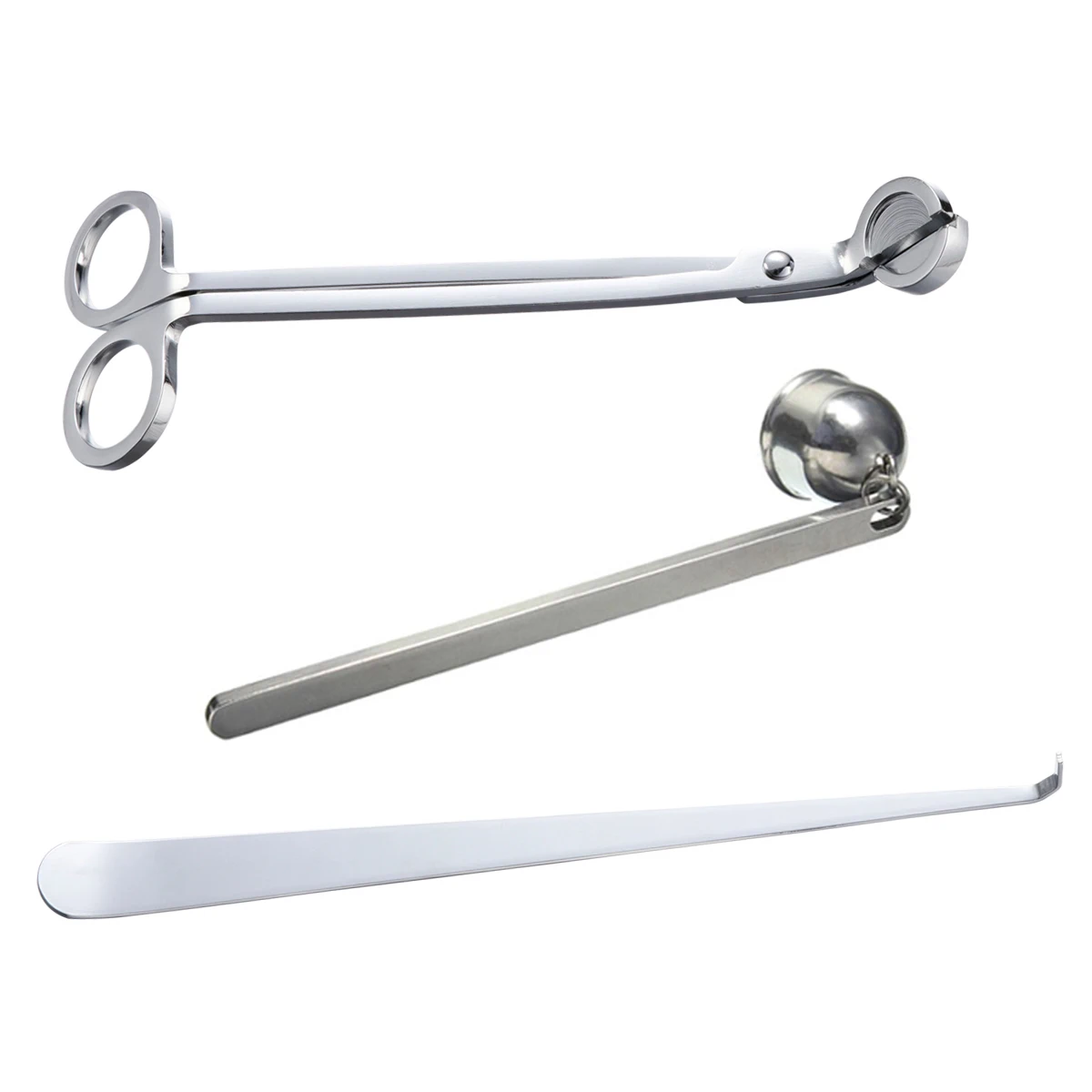 Docht Haken 3 St/ück Kerzenzubeh/örset Dochtschere Edelstahl sinzau Kerzenl/öscher Kerzendochtschneider Dochtl/öffel