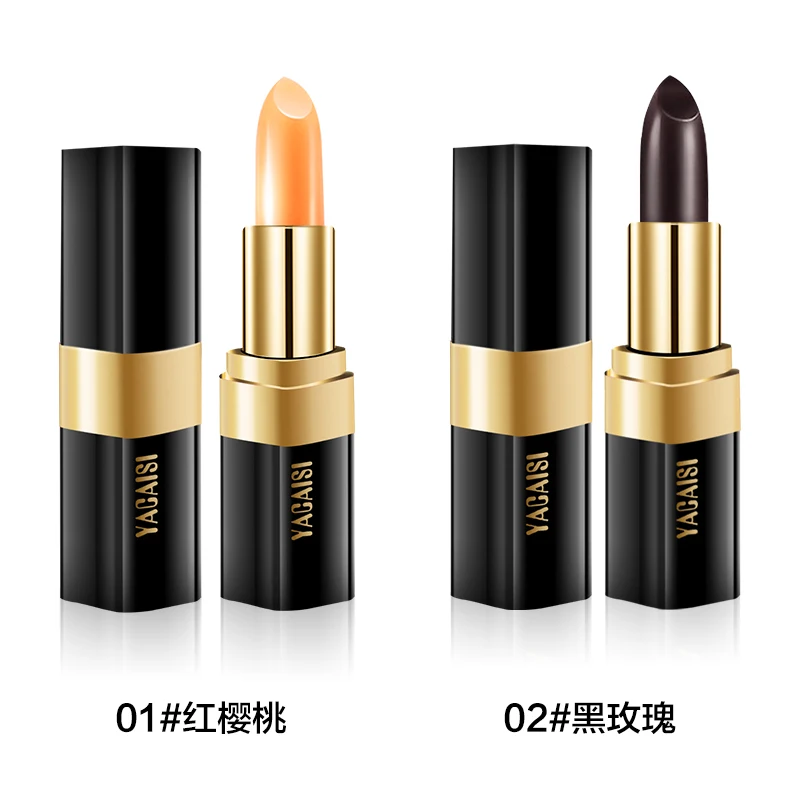 Красная вишня Черная роза персиковый морковный вкус Увлажняющая губная помада