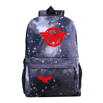 

Fashion DC Cartoon Wonder Woman 4 Design Schoolbag Superhero Men Laptop Travel Backpack Sac a Dos Book Bag Mochila Mujer 2019