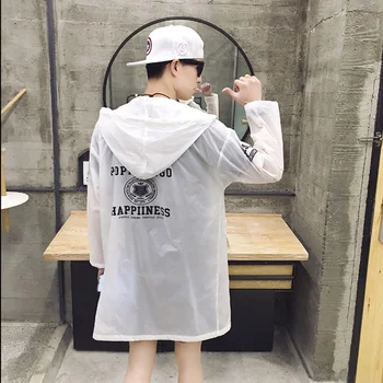 

2019 New Spring And Summer Cotton Men's Sports Leisure Loose Fashion Korean Version Of The Solid Color Sun Protection Clothing