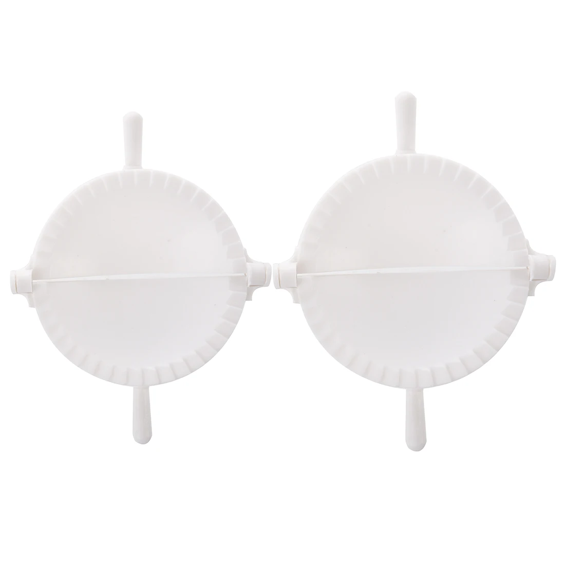 

2 Pcs White Plastic Meat Pie Dumpling Mould Pastry Press Makers