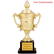 Best Electroplate Gold Plastic Sports Trofeos Free Customized Logo Text Rose Student Children Small Trophy League Trophies Cup crystal trophies and awards customized basketball football golf tennis logo champions league cup trophy souvenirs