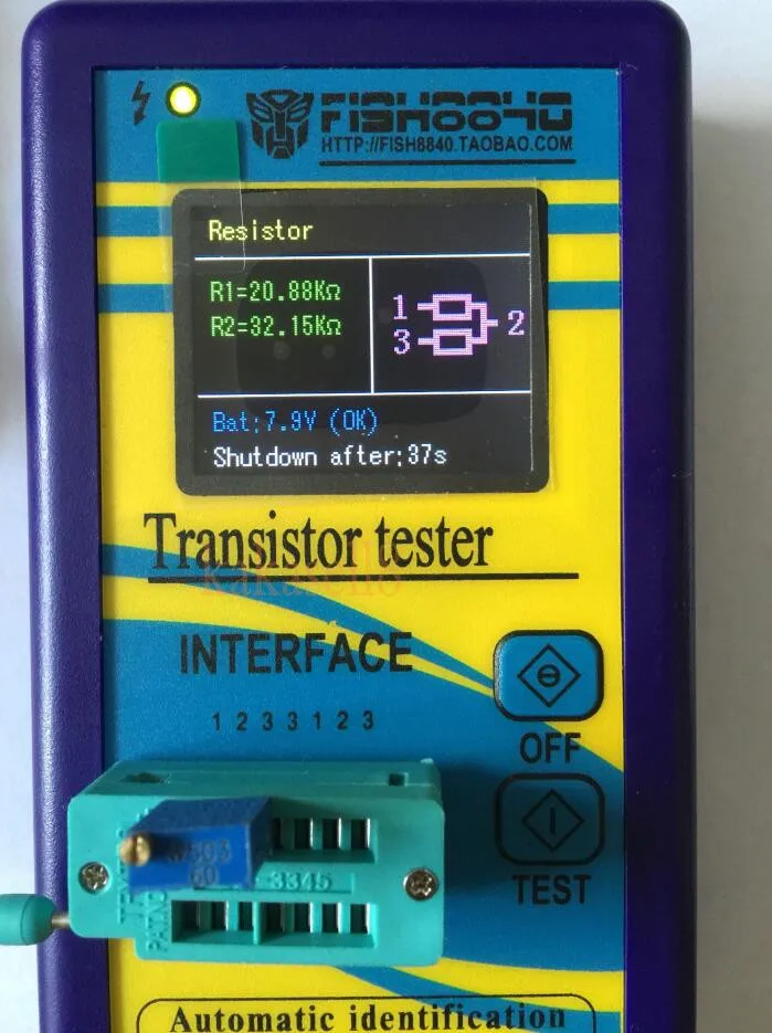 Портативный компонент тестер-транзистор диод емкость ESR метр Mosfet NPN MPN Mos индуктивность