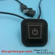 USB электрическая грелка 3 зубчатая температура DIY Тепловая Ткань Материал грелка коврик для одежды водонепроницаемый и складной электрический