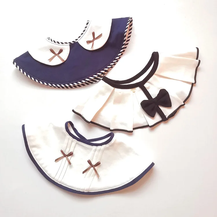 

INS Style Lady Baby Bib Cotton Baby 360 Round Mouth Towel Butterfly Tie Children's Artificial Collar