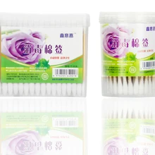 Новая трубка санитарный тампон косметический набор со сдвоенной головкой палка деревянная палка Антибактериальная Медицинские Ватные палочки