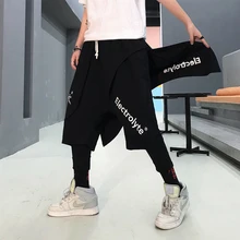 Новые летние объявление европейской и американской Стиль Trend пара Повседневное хлопок хип-хоп плюс леггинсы из двух частей шорты M-XL лучшие