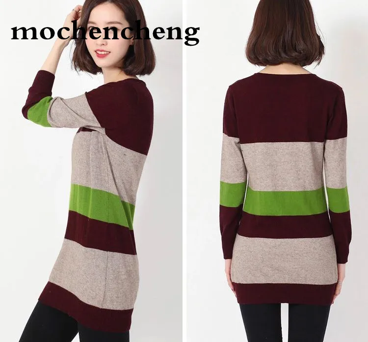 Высокое качество 3 цвета осень-зима 2019 новый европейский Стиль Для женщин модная верхняя одежда пуловеры трикотажные кашемировый свитер