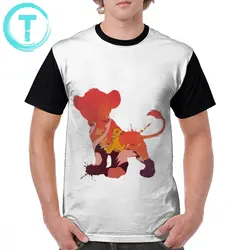 Футболка Lion King Simba, футболка Simba, потрясающая графическая Мужская футболка, 100 хлопок, негабаритная футболка с коротким рукавом
