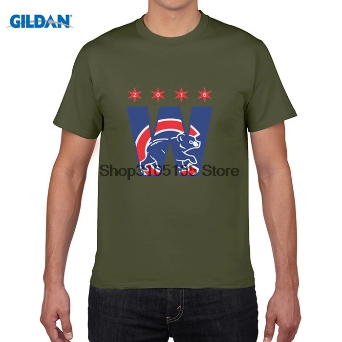 

GILDAN funny men t shirt Winner Playoffs T Shirt 2017 Fashion Fly The W Letter T-shirt World Series Champions Top Tees
