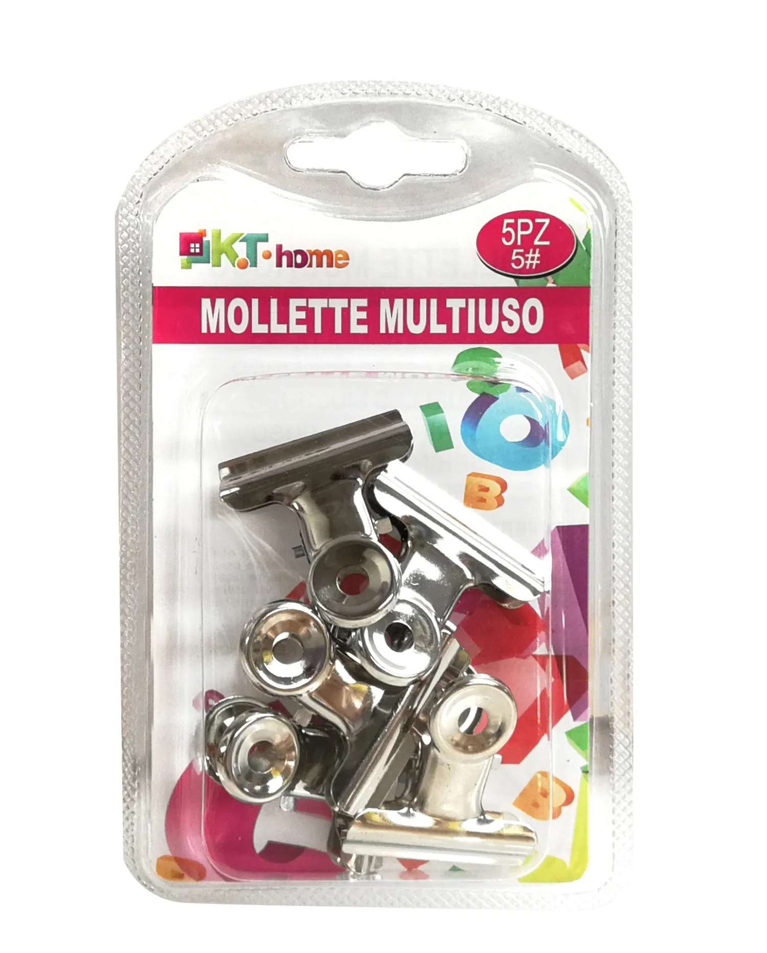 Round Metal Spring Clips 5 Pcsin Clips from Office & School Supplies on