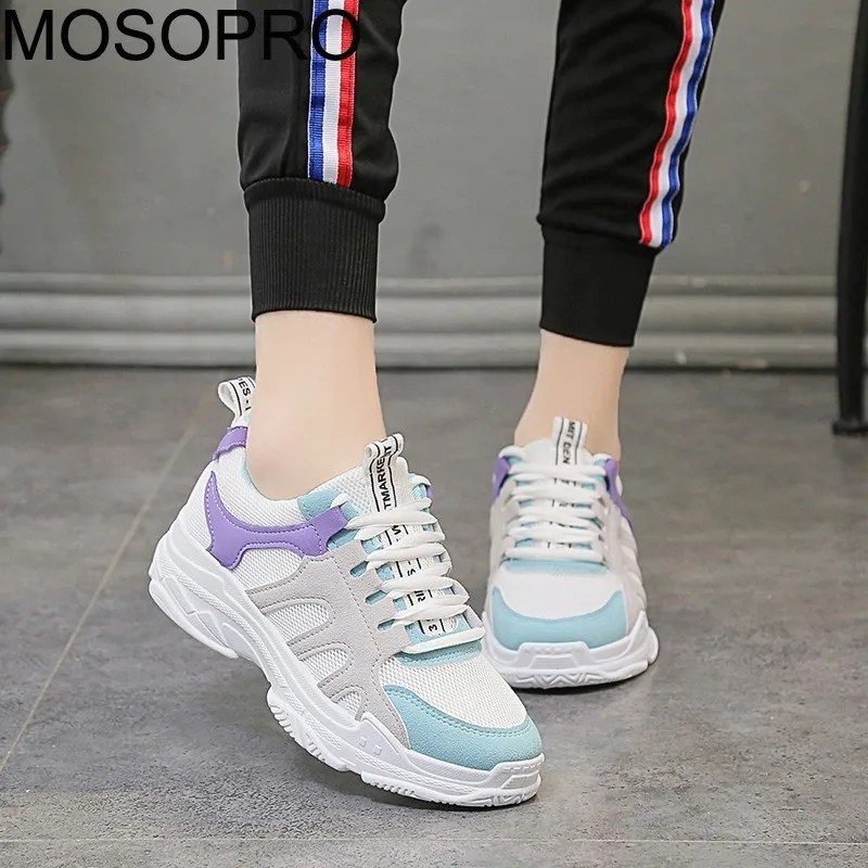 Кроссовки MOSOPRO женские сетчатые спортивная обувь для бега дышащие S034|Беговая