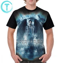 Supernatural T Shirt Supernatural Castiel Storm T-Shirt Short Sleeves Printed Graphic Tee Shirt 100 Percent Polyester Tshirt supernatural castiel twill trench coat suit set coplay costume
