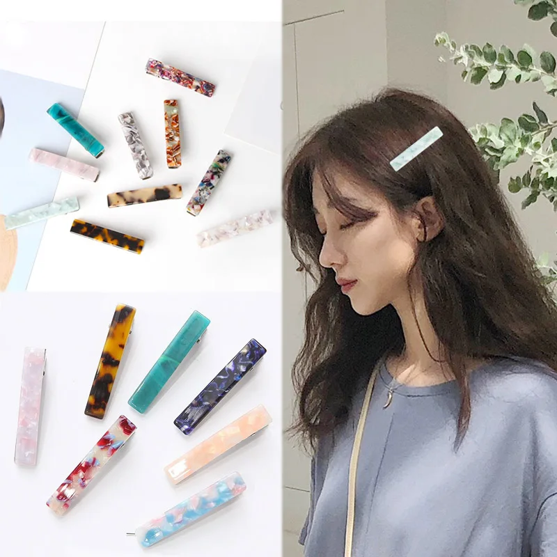 

Sale 1PC Acetate Women Hairclip Starry Sky Hairpiins Hair Accessories Colorful Acrylic Barrettes Valentines Gift
