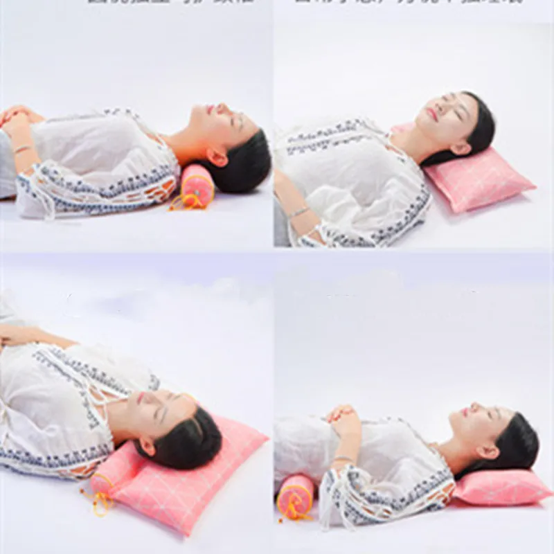 Cervical Care Pillow New Coarse Cotton Buckwheat Hull Physiotherapy Traction Pillow Washable Jacket