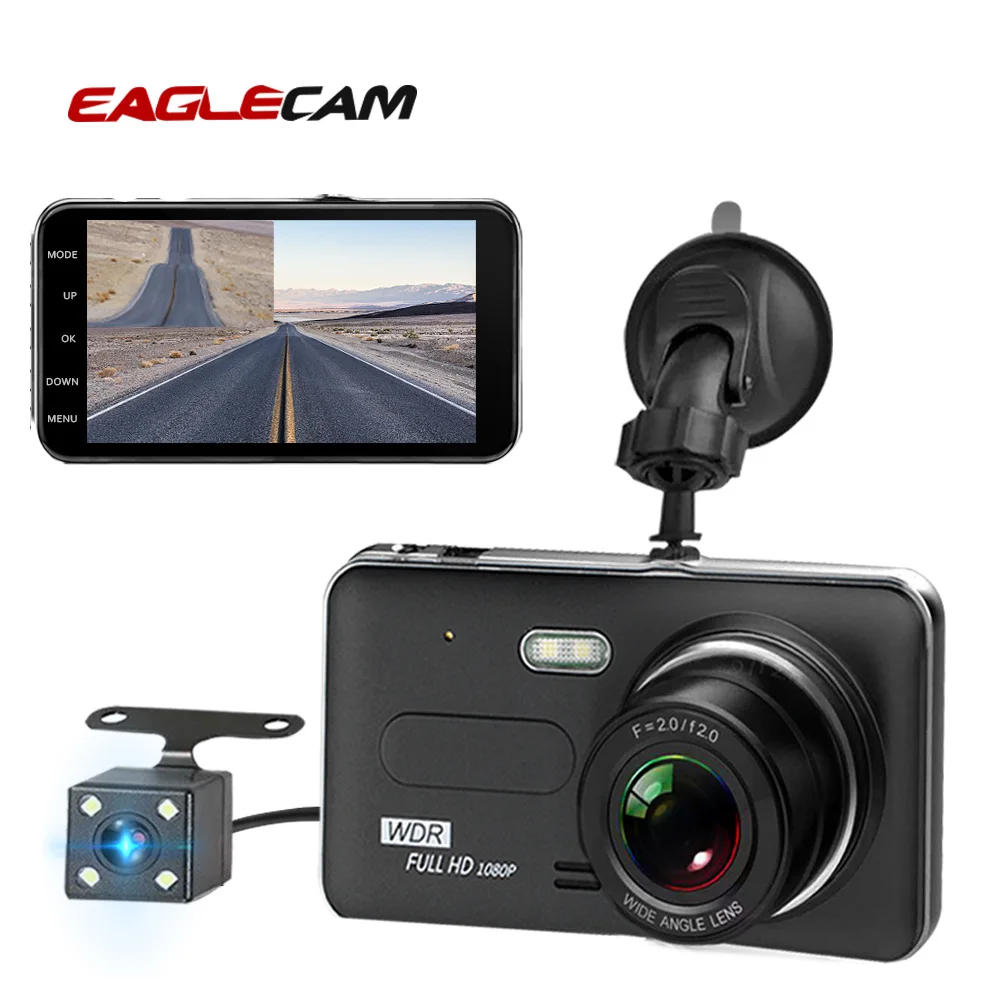 

Car Dvr Camera 4.0 Inch Screen Full HD 1080P Dual Lens with Rear View Dashcam Auto Registrar Car Video Recorder DVRs Camcorder