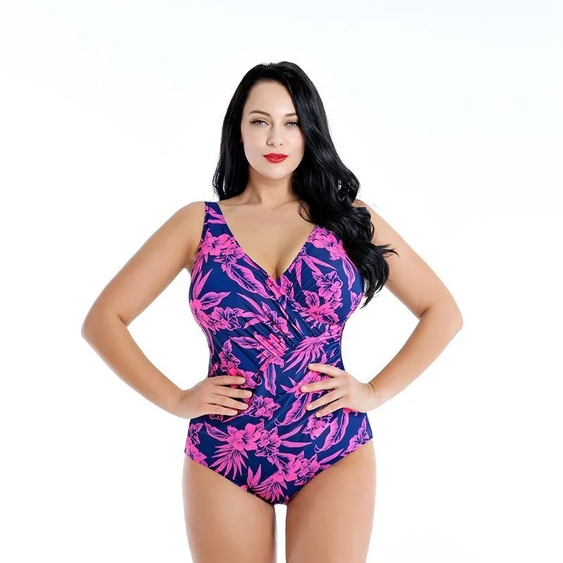 

8XL Plus Size Swimsuit Women One Piece 2019 Push Up Swimwear Girl Dress Bathing Suit Large Size Swim Suit Maillot De Bain Maio