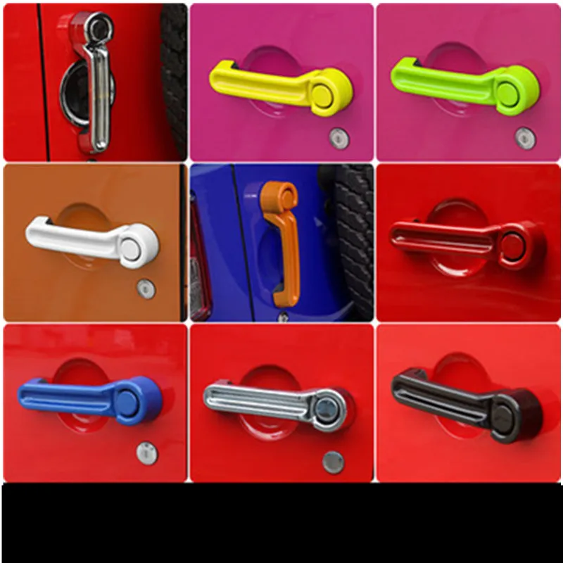 

5pcs Triple Chrome ABS Plastic Door Handle Cover Trim Outer Car Accessories For JEEP Wrangler JK Liberty Dodge 2007-2015