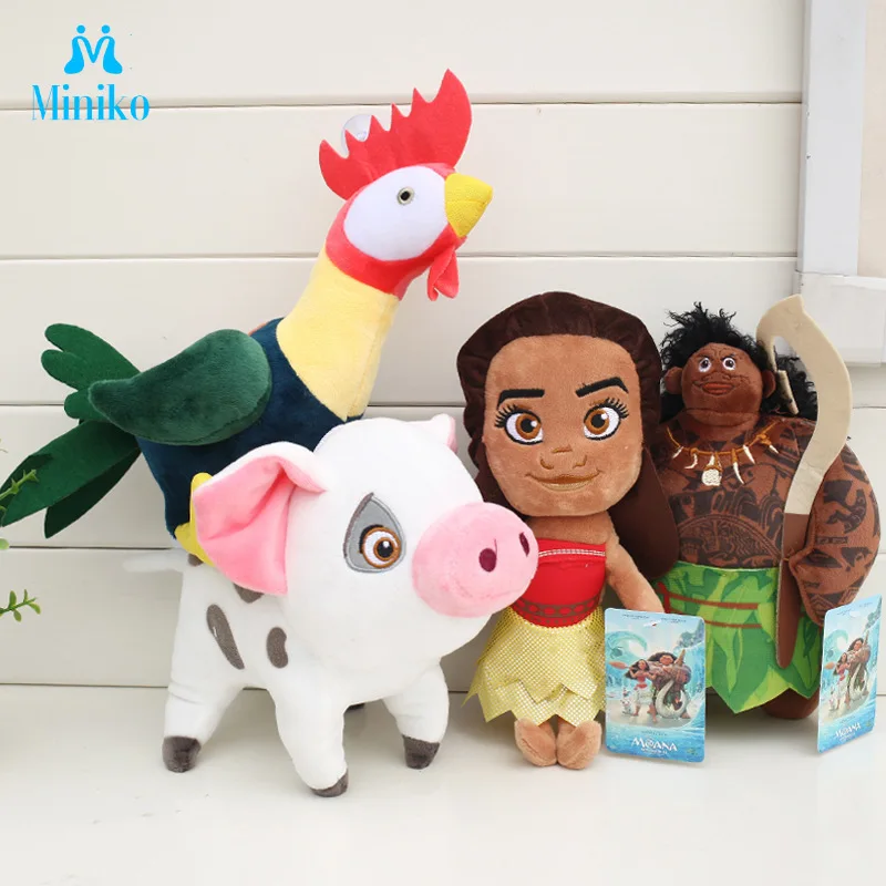 

20cm Moana Very Lovely Princess Moana Maui Heihei Pua Plush Stuffed Toy Cartoon Moana Adventure Doll Toy Gift For Kids