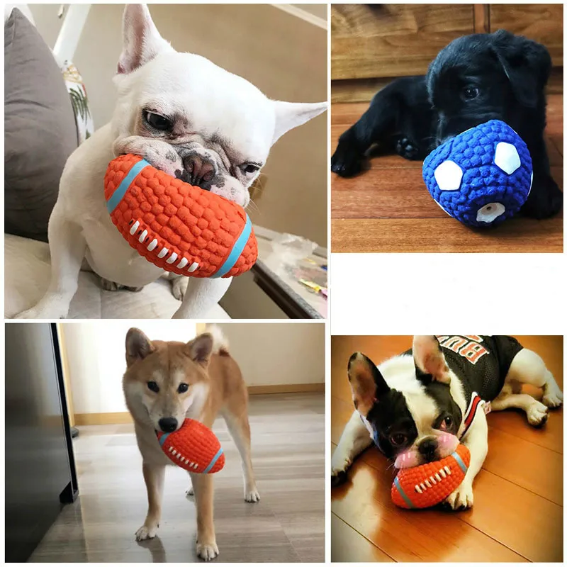 

New Diecasting Small Medium And Large Dogs Vocal Toy Ball Molars Bite Environmental Protection Latex Plastic Pet Supplies