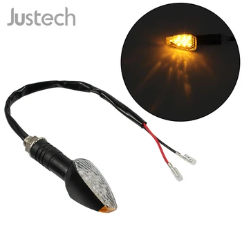 

Justech 4x 12 LED Turn Signal Light 12V Universal Flashing Lights for Motorcycle indicator Light Lamp Amber