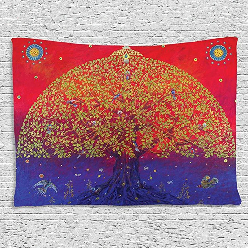 

Loartee Psychedelic Tree Forest Color Art Boho Dйcor Magic Mandala Tapestry Indian Witchcraft Pared tela Arras Wandkleed