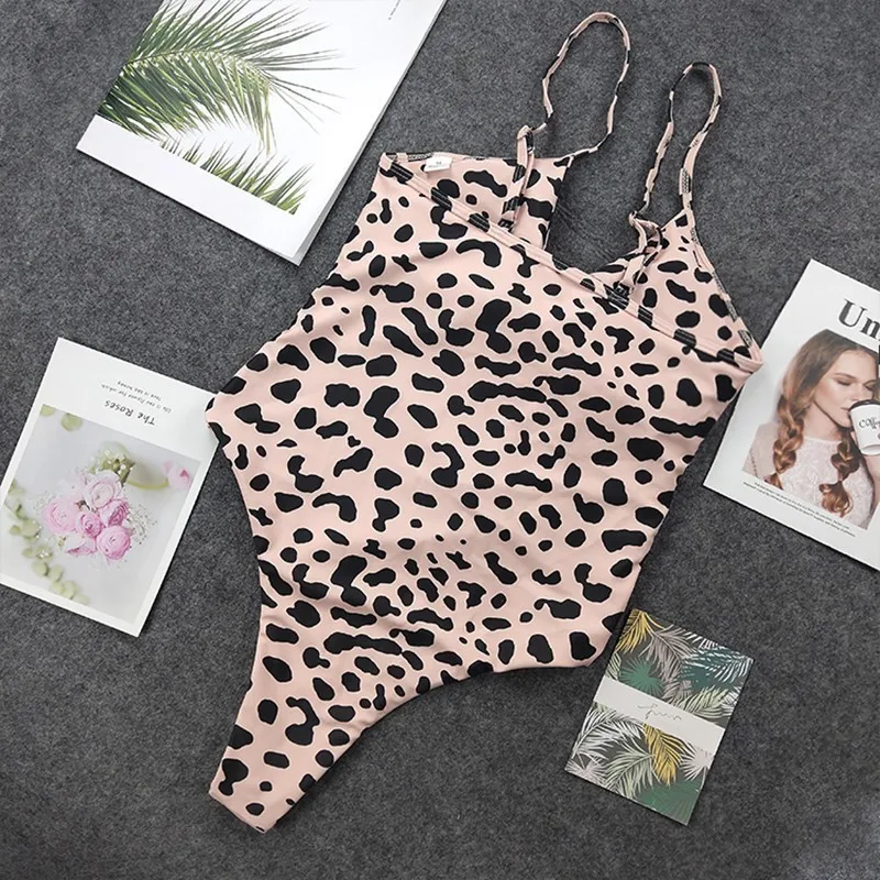 

Swimwear Women One Piece 2019 Sexy Leopard Swimsuit Female Bather Bathing Snakeskin Swimming Suit For Swimming Bikinis Mujer