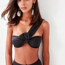 Trendyol Black One Shoulder Bikini Top TBESS19CH0016