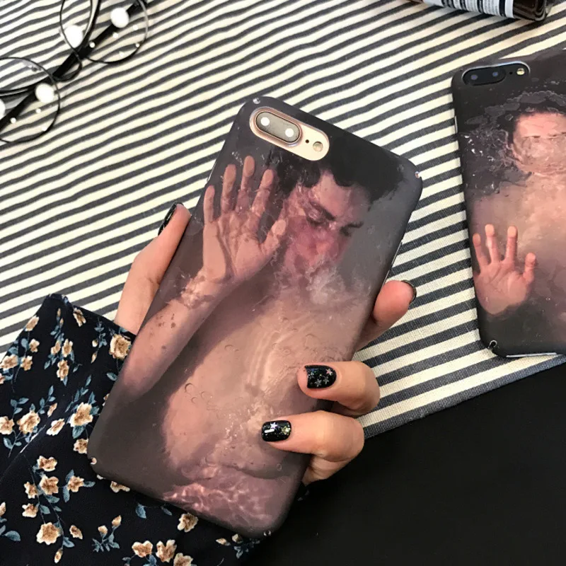 

Personalized creative character mobile phone case for iPhoneX XS 8 7 6 6S PluS matte hard shell anti-fall protection back cover
